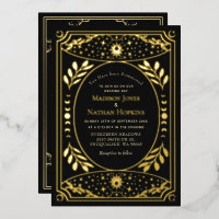Tarot Vintage Dorado Boda Góticho Estampado
