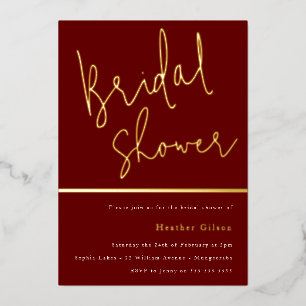 Invitación Con Relieve Metalizado Terracota Dorada Boho Óxido Festejo Nupcial Dorado