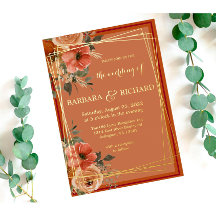 Terracotta Boho Cae Acuarela Floral