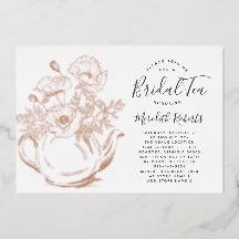 Tetera floral de oro rosa real para té de desayuno