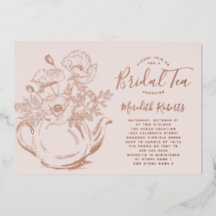Tetera floral de oro rosa real para té de desayuno