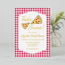 Invitación Con Relieve Metalizado That's Amore Bridal Shower