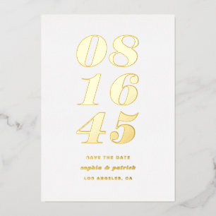 Invitación Con Relieve Metalizado Tipografía Cursiva Negrita Retro Moderna Salva La