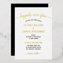 Tipografía de guión moderno Boda de oro negro