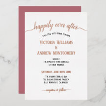 Tipografía de guión moderno Boda de oro rosa