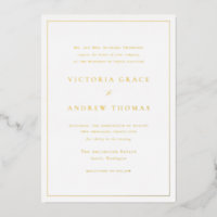 Tipografía Formal de Boda con Estampado en Hoja de