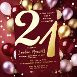Invitación Con Relieve Metalizado Tipografía minimalista 21 Fiesta de cumpleaños núm<br><div class="desc">Sencilla,  minimalista,  elegante y elegante,  esta tipografía "21" de 21ª Invitación de Cumpleaños seguramente satisfará a los más exigentes. Para el fiesta del año,  no hay mejor manera de decir "¡Celebremos!"</div>