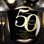 Invitación Con Relieve Metalizado Tipografía minimalista 50 50ª fiesta de cumpleaños<br><div class="desc">Sencilla,  minimalista y tan elegante y elegante,  esta tipografía "50" 50th Birthday Invitation seguramente satisfará a los más exigentes. Para el fiesta del año,  no hay mejor manera de decir "¡Celebremos!"</div>