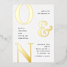 Tipografía moderna en negrita dorada para boda + d