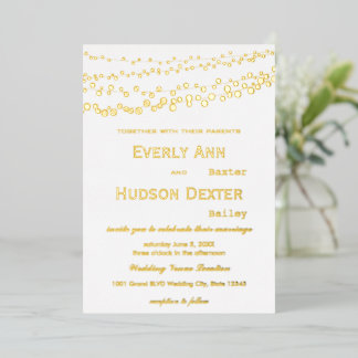 Invitación Con Relieve Metalizado Tipografía moderna simple Boda de galaxia plateada