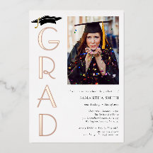 Tocado de Graduación de Oro Tipografía Moderna Fie