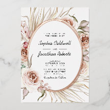 Todo en un Boda Boho Floral Real Rosa Gold