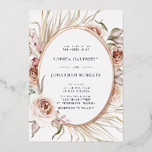 Todo en un Boda Boho Floral Real Rosa Gold