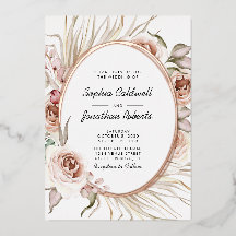 Todo en una boda Boho floral rosa de oro real