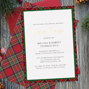 Invitación Con Relieve Metalizado Torneo de Roland Garros Navidades