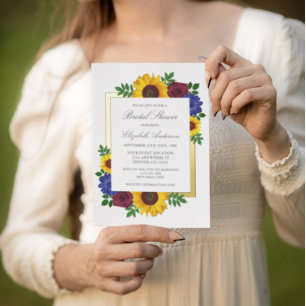 Invitación Con Relieve Metalizado Torta Nupcial Flor de Girasol Rosa