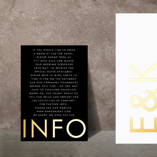 Invitación Con Relieve Metalizado Ultra Moderno Monograma 2 x Detalles de INFO ORO