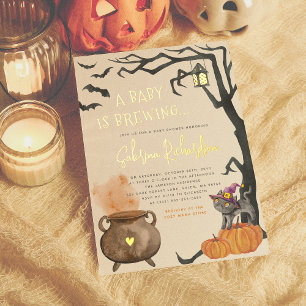Invitación Con Relieve Metalizado Un bebé brillante está en camino Lindo baby shower