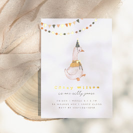 Invitación Con Relieve Metalizado Un Fiesta de cumpleaños sin relación de género y s