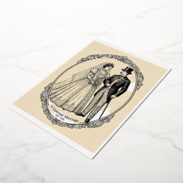 Invitación Con Relieve Metalizado Un matrimonio victoriano