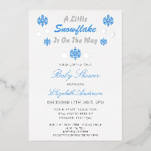 Un Pequeño Snowflake Está En Camino De Baby Shower