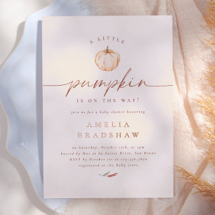 Invitación Con Relieve Metalizado Una pequeña fiesta de shower de bebé floral de cal