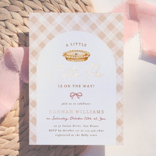 Invitación Con Relieve Metalizado Una pequeña y adorable fiesta de baby shower de Ac
