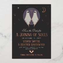 Unión de Almas Fantasmas Lesbiana Save the Date