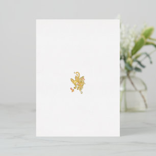 Invitación Con Relieve Metalizado Vector de tatuaje de hada mariposa – Arte floral v