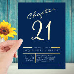 Invitación Con Relieve Metalizado Veintiún Oro Azul Oro 21 cumpleaños Fiesta Oro<br><div class="desc">Celebra tu 21º estilo con nuestras invitaciones personalizadas de 21º cumpleaños. Estas invitaciones de Relieve metalizado azul y oro serán la manera perfecta de invitar a toda tu familia y amigos a que se unan a ti para celebrar este hito especial. Crea un recuerdo duradero de tu día especial mientras...</div>
