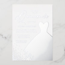 Vestido Relieve metalizado plateado elegante Fiest