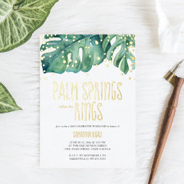 Invitación Con Relieve Metalizado Viaje de Palm Springs Beach Bachelorette Weekend p