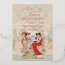 Vintage Garden Floral Time for Tea Bridal Shower