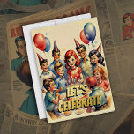Invitación Con Relieve Metalizado Watercolor Funny Comic Birthday Scene<br><div class="desc">Artículos con temática de cumpleaños diseñados por Umua. Impreso y enviado por Zazzle o sus socios.</div>