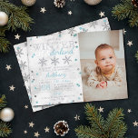 Invitación Con Relieve Metalizado Winter ONEderland 1st Birthday Photo Real<br><div class="desc">Celebre con estilo con estas dulces y muy de moda invitaciones de Relieve metalizado de 1 cumpleaños. Este diseño es fácil de personalizar con la redacción de su evento especial y sus invitados estarán encantados cuando reciban estas fabulosas invitaciones.</div>