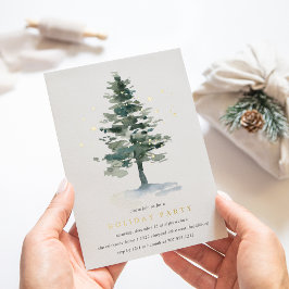 Invitación Con Relieve Metalizado Winter Splendor | Fiesta de vacaciones