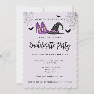 Invitación Con Sombrero Y Tacones Despedida de Soltera de Hal