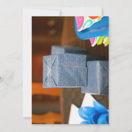 Invitación con tapa de caja de regalo pequeña