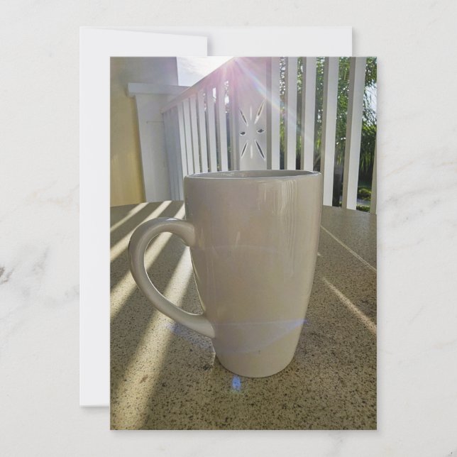Invitación con taza de café (Anverso)