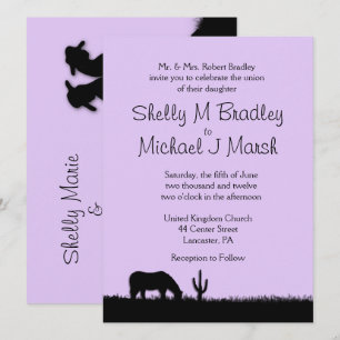 Invitación con tema de boda western