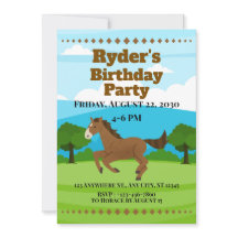 Invitación con tema de caballo