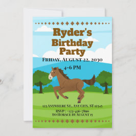 Invitación con tema de caballo