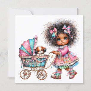 Invitación con tema de cochecito de bebé SO Precio