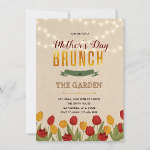 Invitación con tema de flor de tulipán