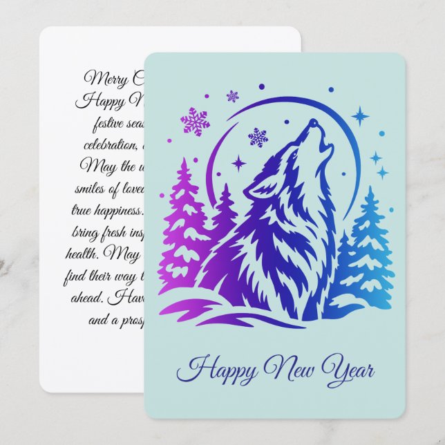 Invitación Con tema de invierno  (Anverso / Reverso)