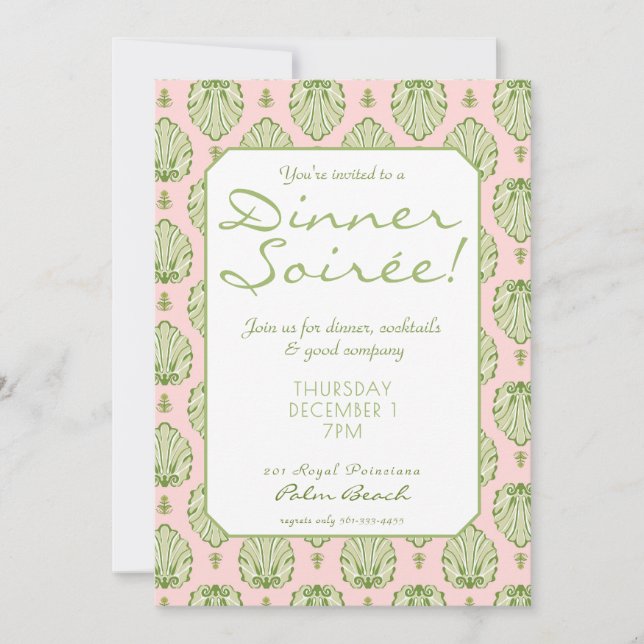 Invitación con tema de Palm Beach (Anverso)