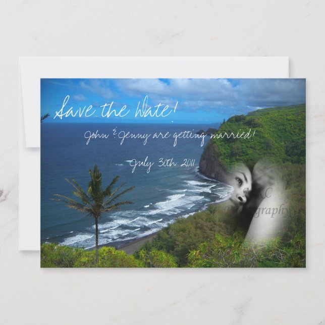 Invitación con tema de paraíso (Anverso)
