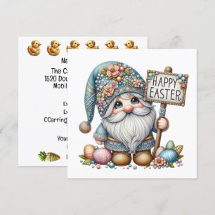 Invitación con tema de Pascua de Precioso Gnomo