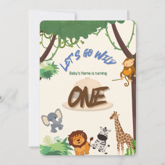 invitación con tema de Safari