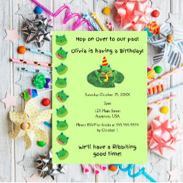Invitación Con temática de ranas